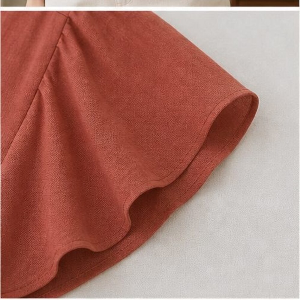 Rust Ruffle Blouse - Picture 5 of 6